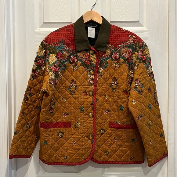 Vintage Like New Carole Little Cottagecore Floral Quilted Jacket - Picture 14 of 14